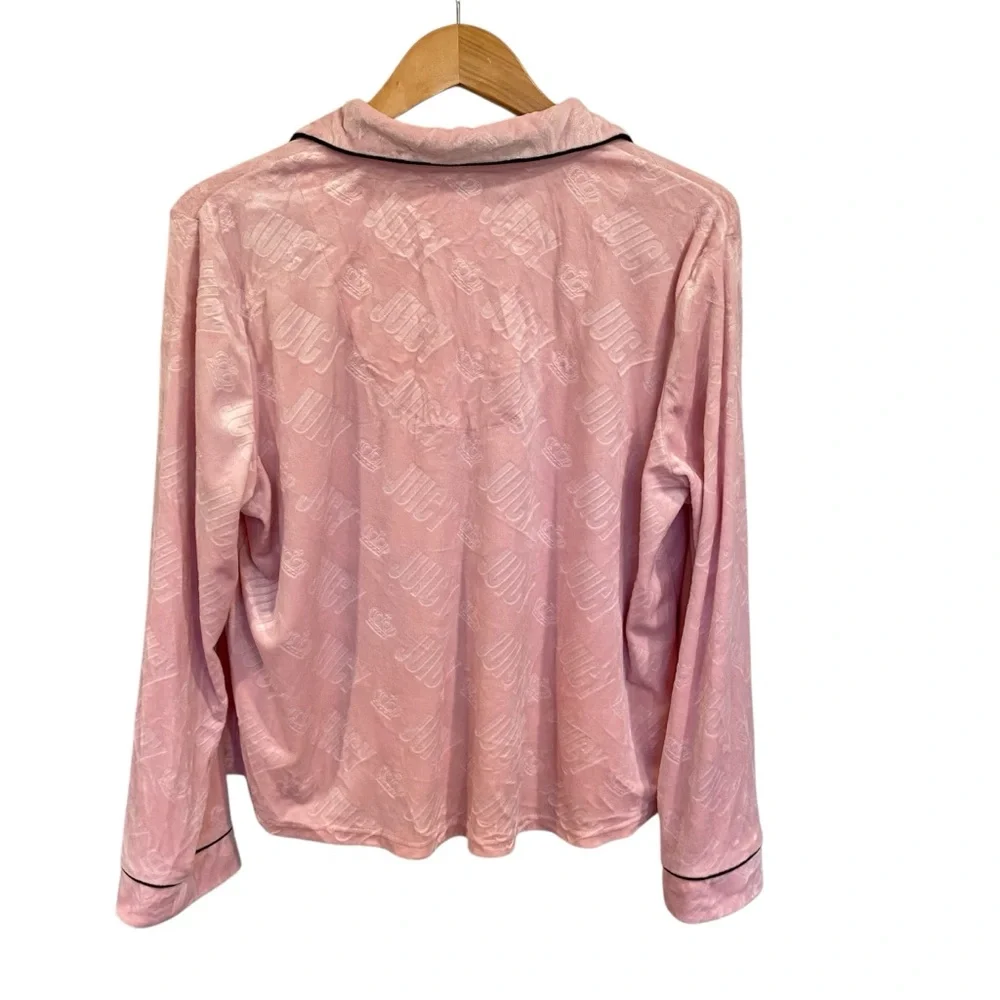 Juicy Couture Velour Velvet 3 Piece Pink Pajama Set Size XL - Picture 4 of 10